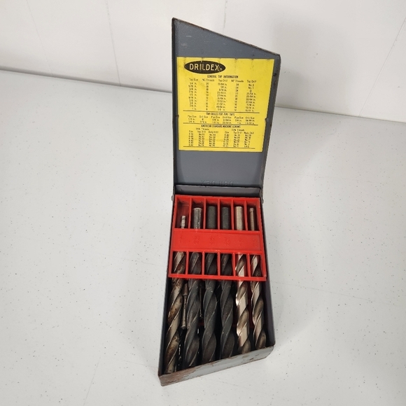 Vintage Other - Vintage Huot St. Paul Drill Index Drildex 1/16 To 1/2 By 1/64 - Mostly Complete